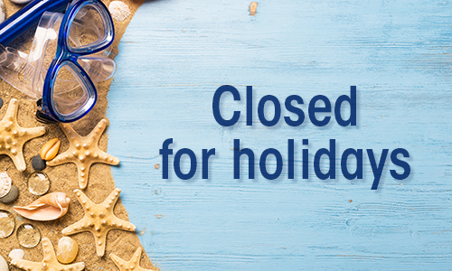 Our offices will be closed for summer holidays from...
