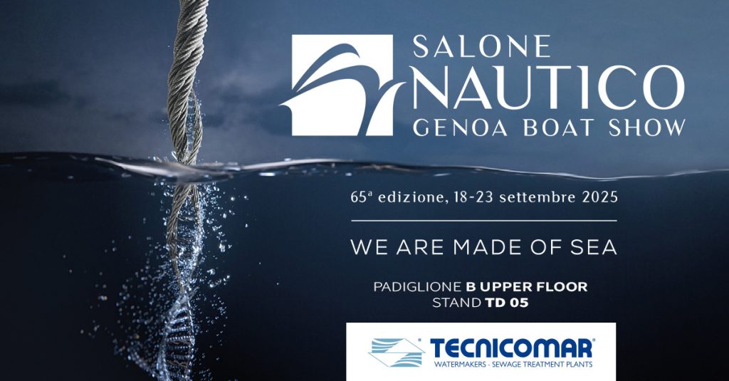 Tecnicomar sarà presente al Salone Nautico di Genova 2025 dal 18 al 23 settembre.