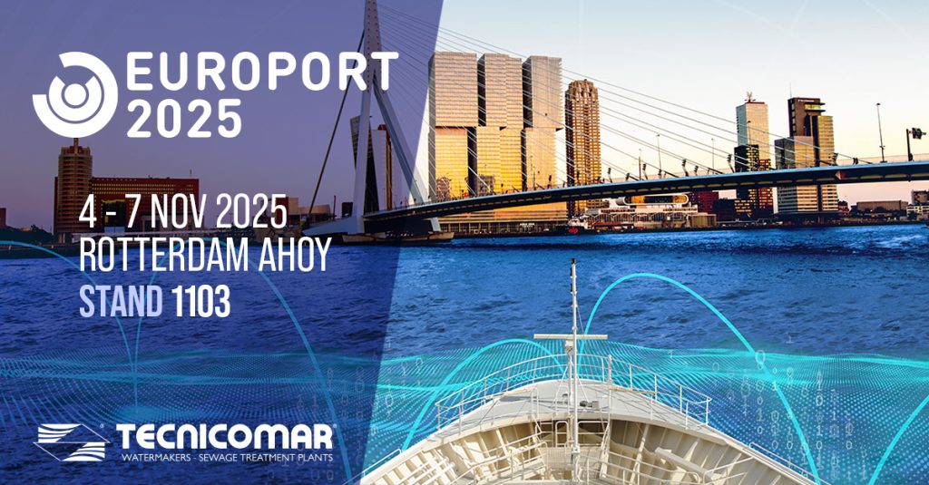 Tecnicomar parteciperà a Europort 2025 dal 4 al 7 novembre a Rotterdam Ahoy, Paesi Bassi.
